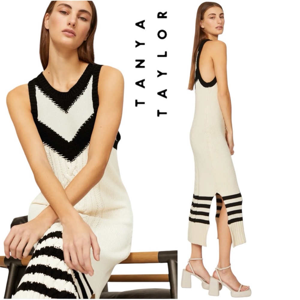 NWT Tanya Taylor Nina Organic Cotton Cable Knit Dress - Picture 3 of 11
